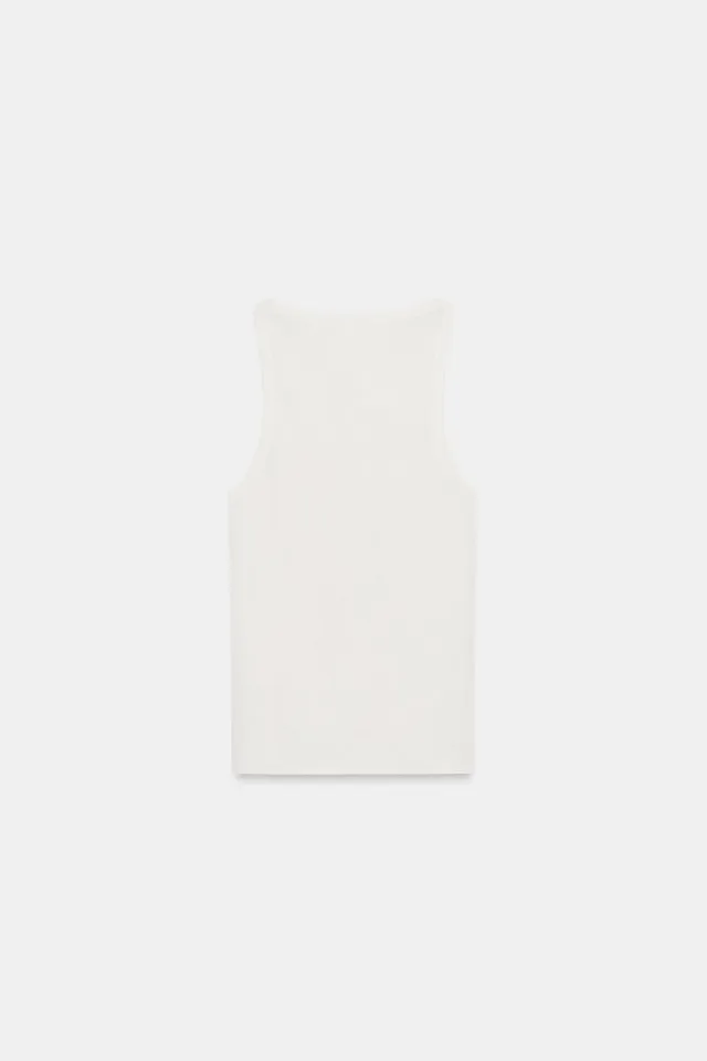 Sleeveless Fine-Knit Top – image 7