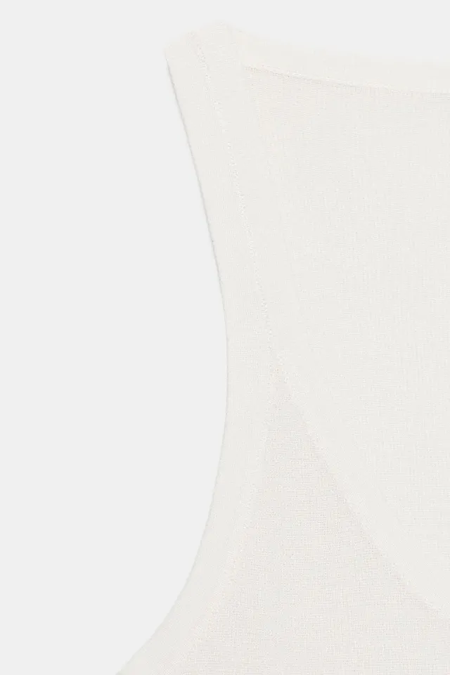 Sleeveless Fine-Knit Top – image 8