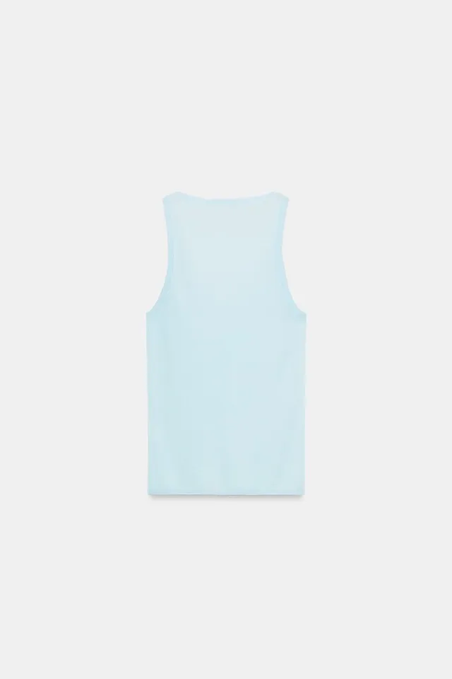 Sleeveless Fine-Knit Top – image 3