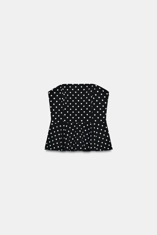 Off-the-Shoulder Peplum Top with Concealed Side Zip Fastening – image 5