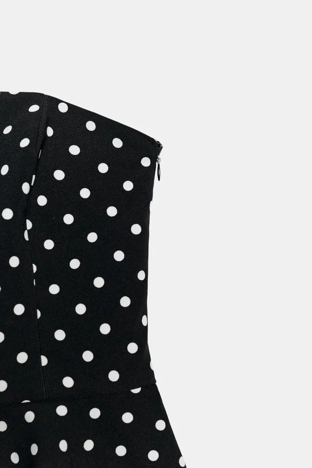Off-the-Shoulder Peplum Top with Concealed Side Zip Fastening – image 7