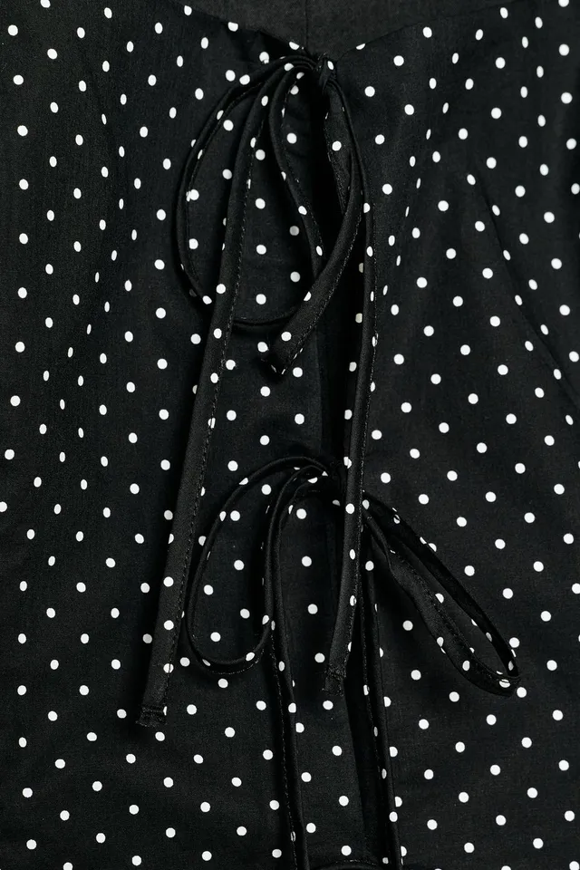 Dotted Poplin Shirt with Ties – image 7
