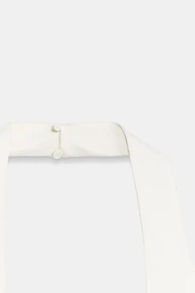 Fitted Peplum Top with Open Back and Side Zip – image 6