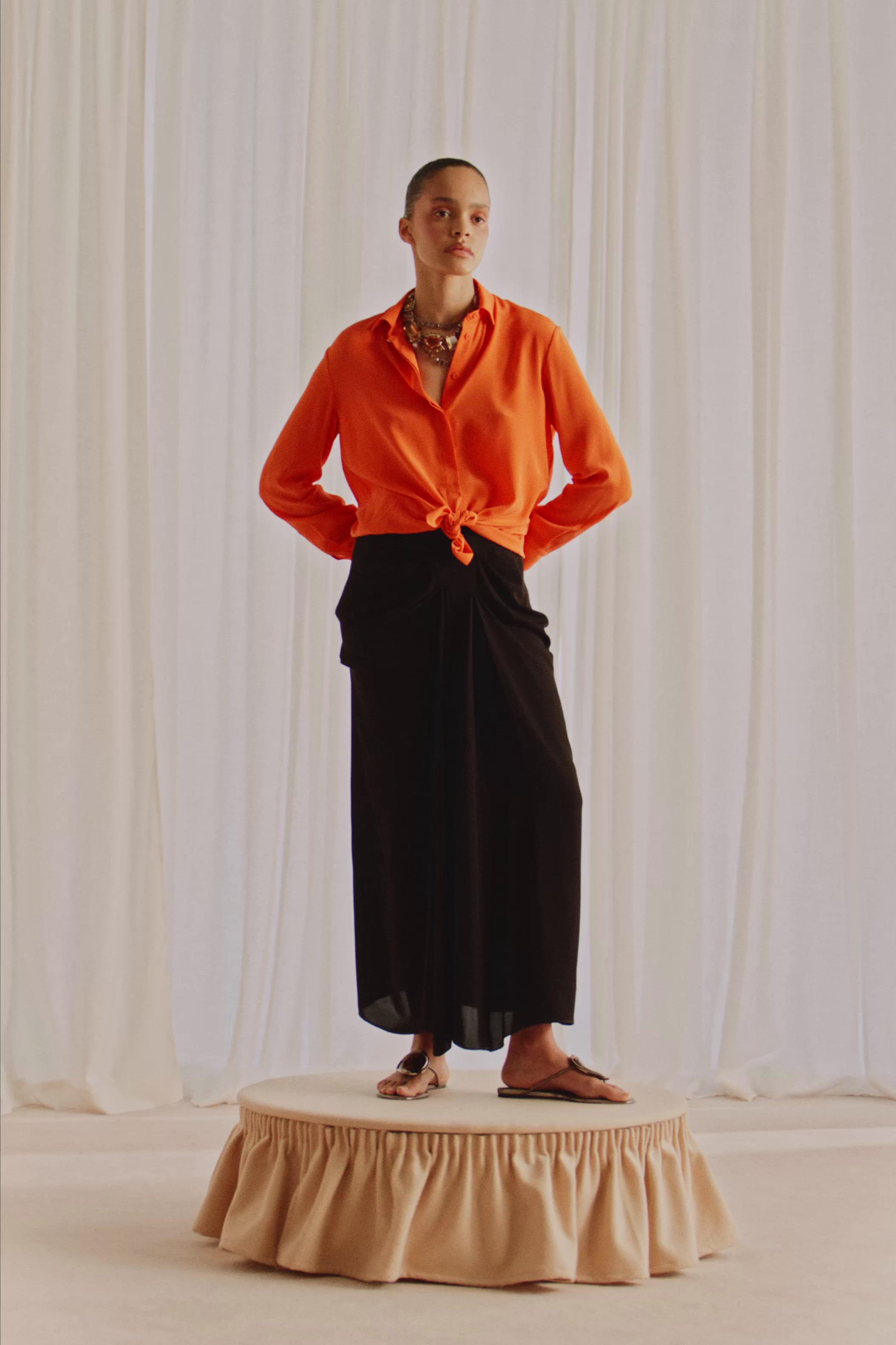 Marisa Berenson x Zara Silk Shirt