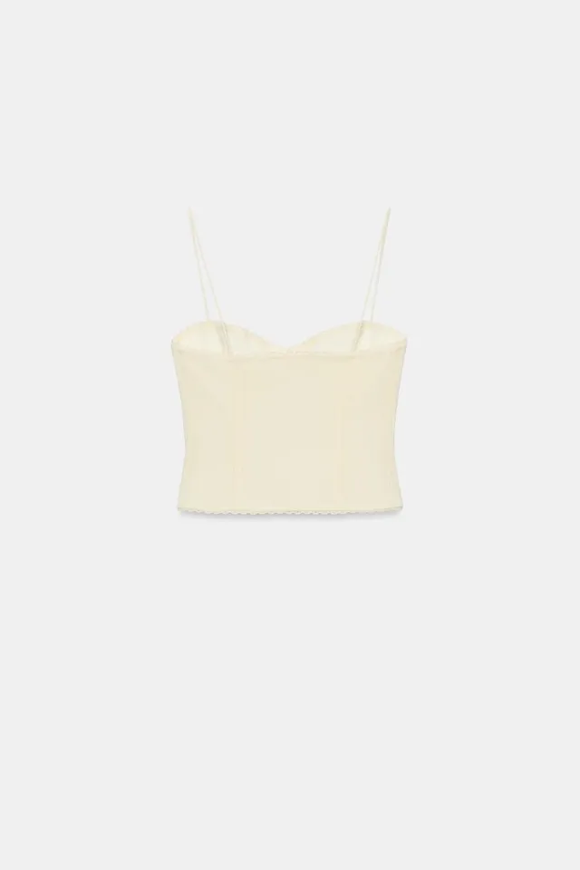 Floral Corset-Inspired Top with Sweetheart Neckline and Metal Hook Closure – image 6