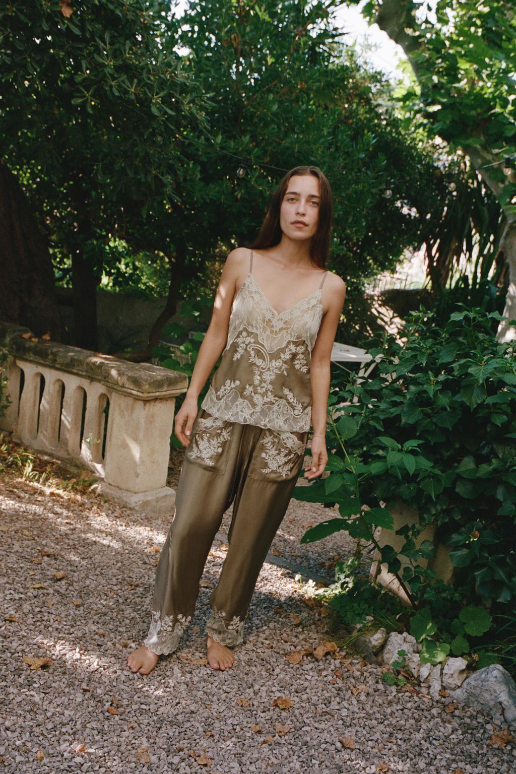 Lace Beaded Camisole Top