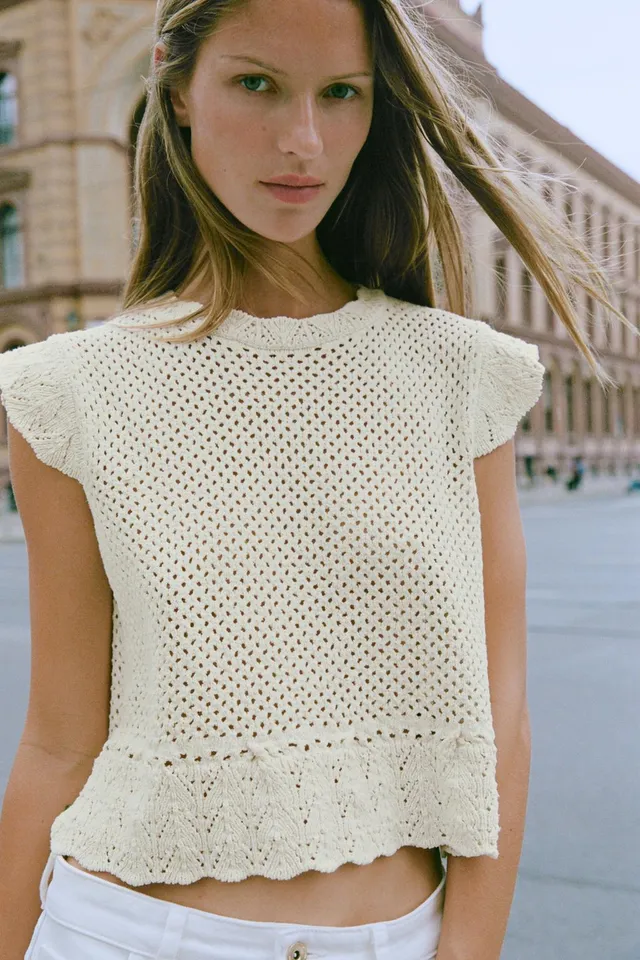 Cutwork Knit Top – image 4
