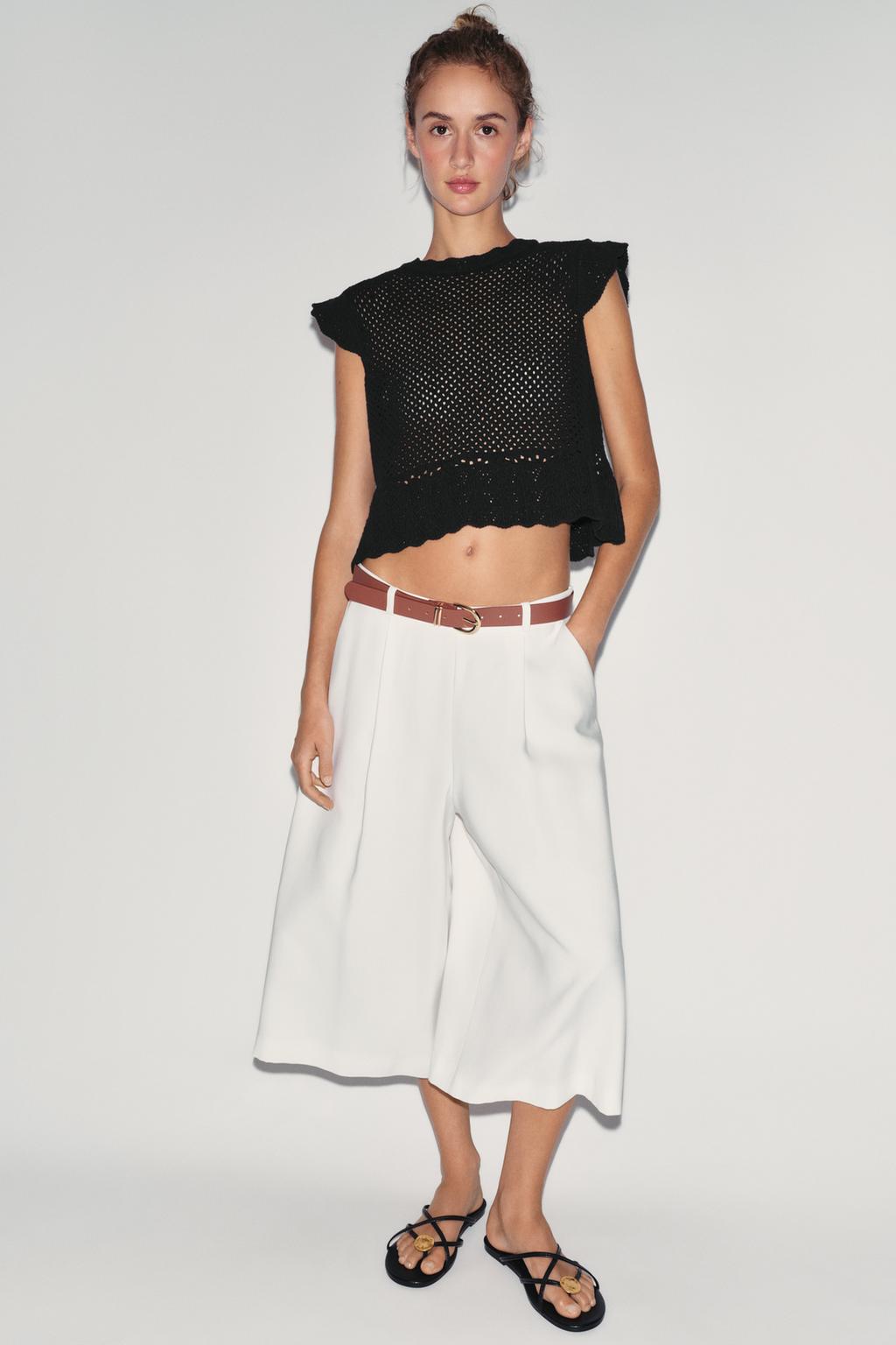 Cutwork Knit Top