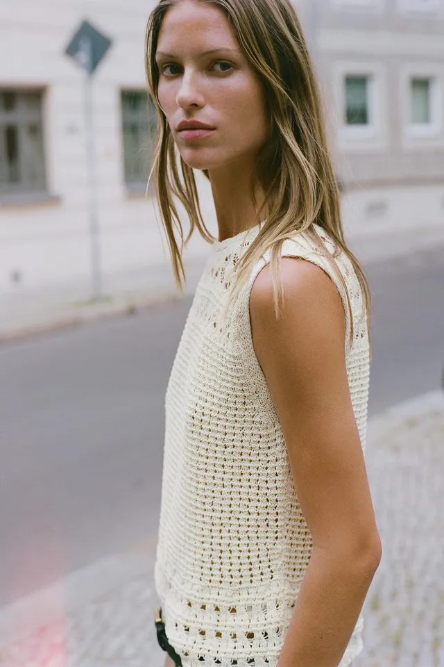 Pointelle Knit Top – image 4