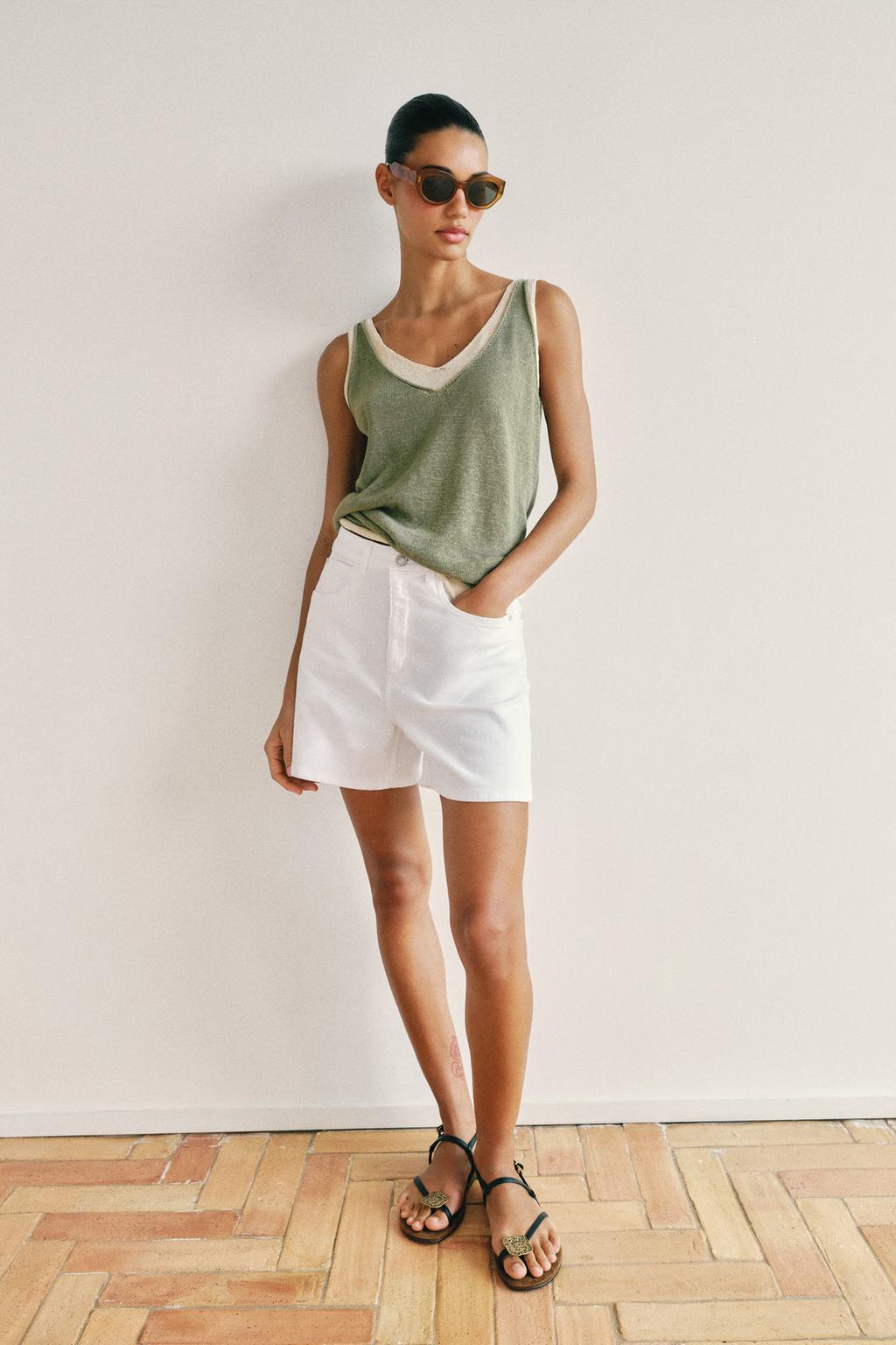 Knit Top with Contrast Detailing