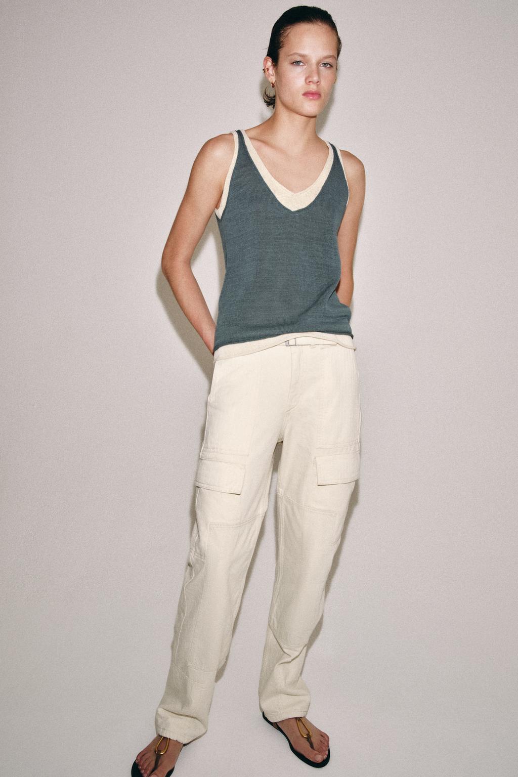 Knit Top with Contrast Detailing
