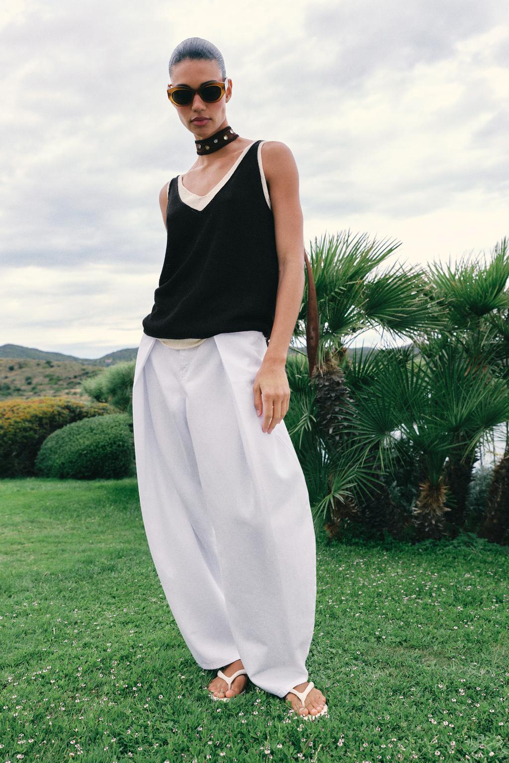 Knit Top with Contrast Detailing