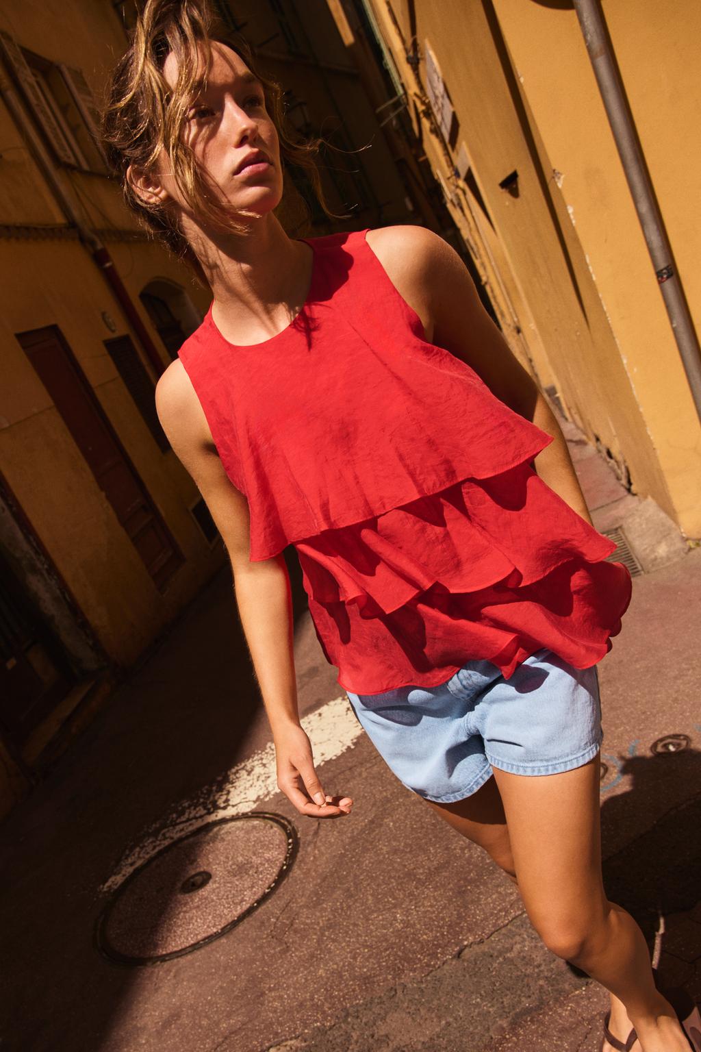 Asymmetric Ruffle Top