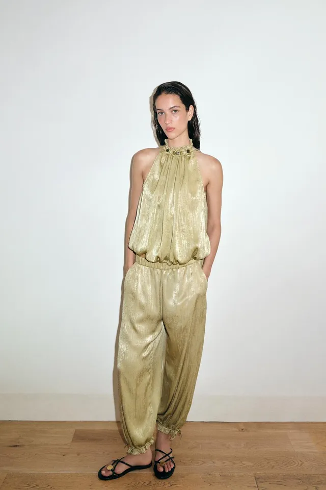 Beaded Neck Top