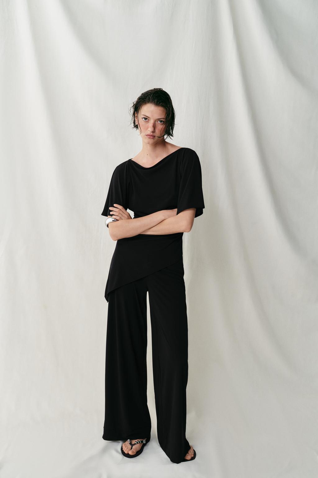 Draped Crepe Top