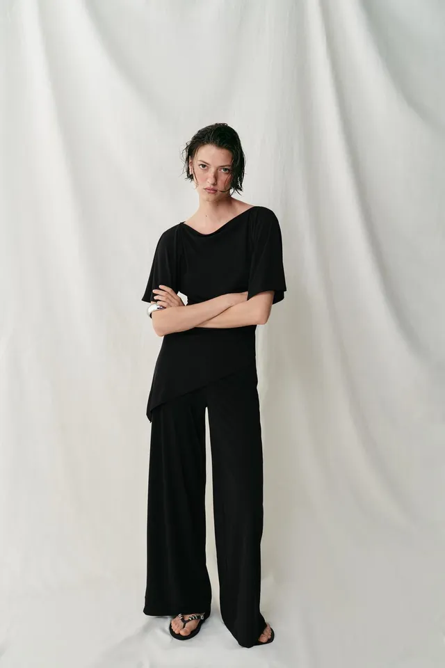 Draped Crepe Top