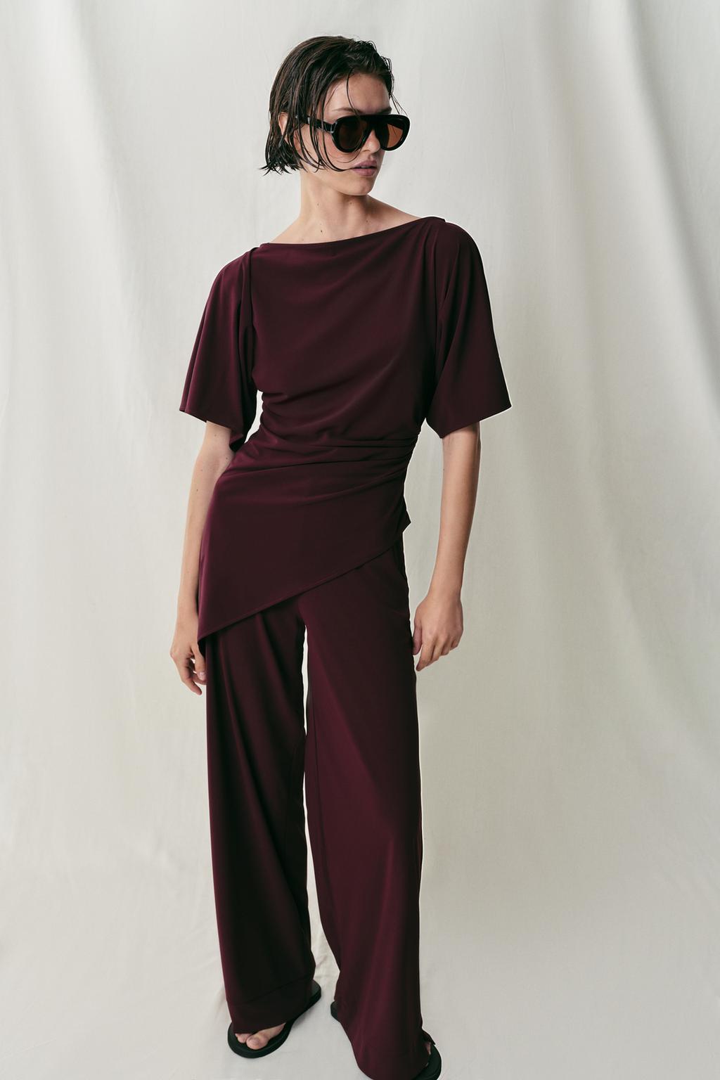 Draped Crepe Top