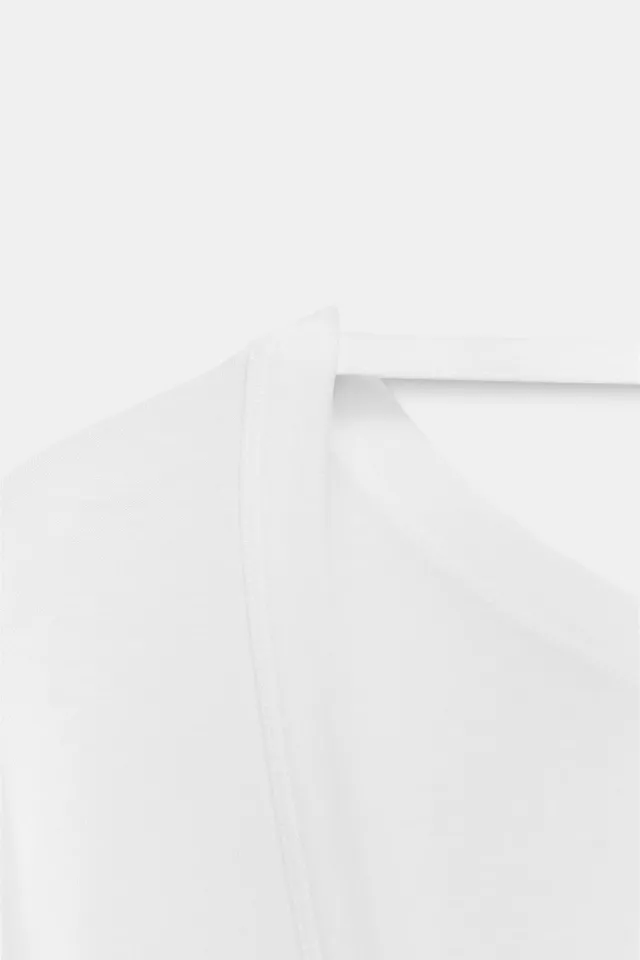 Asymmetric Short Sleeve Lyocell Blend Top – image 8
