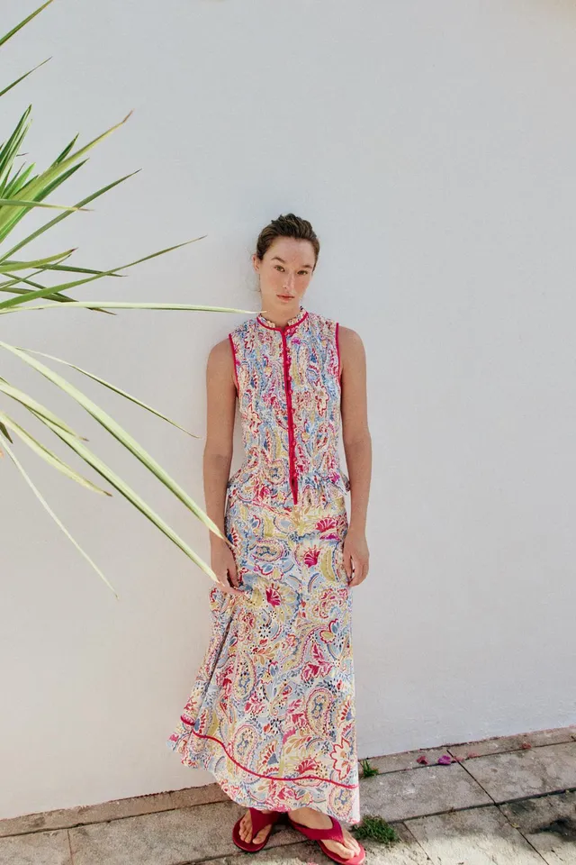 Printed Cutwork Embroidered Top