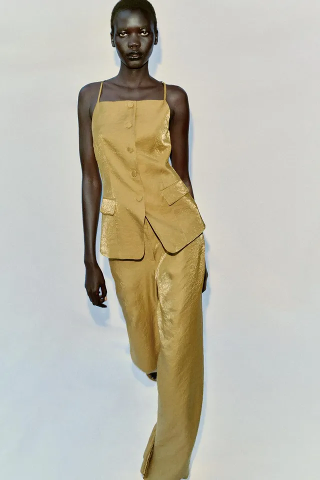 Wrinkled Satin Waistcoat