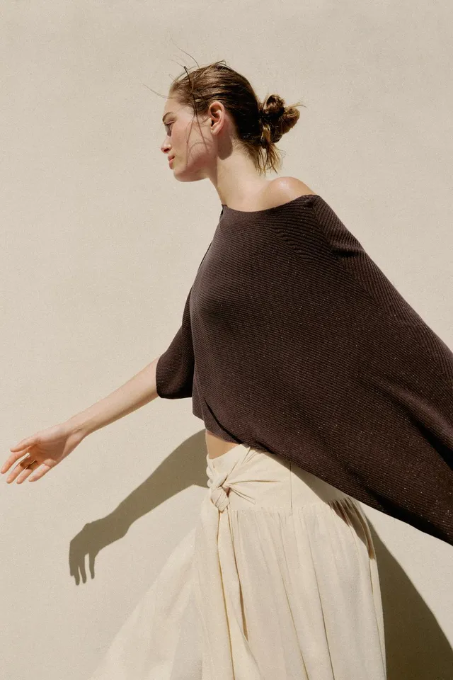 Short Knit Cape Jumper – image 3