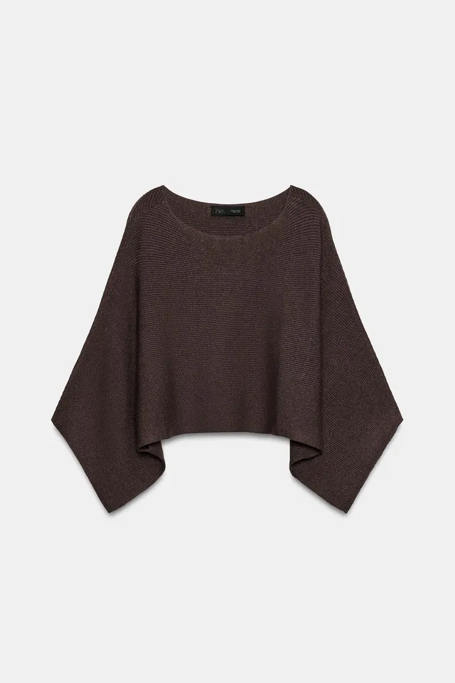 Short Knit Cape Jumper – image 8
