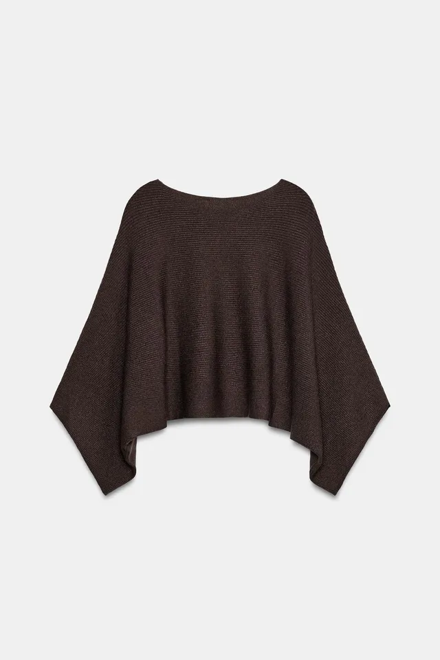 Short Knit Cape Jumper – image 9