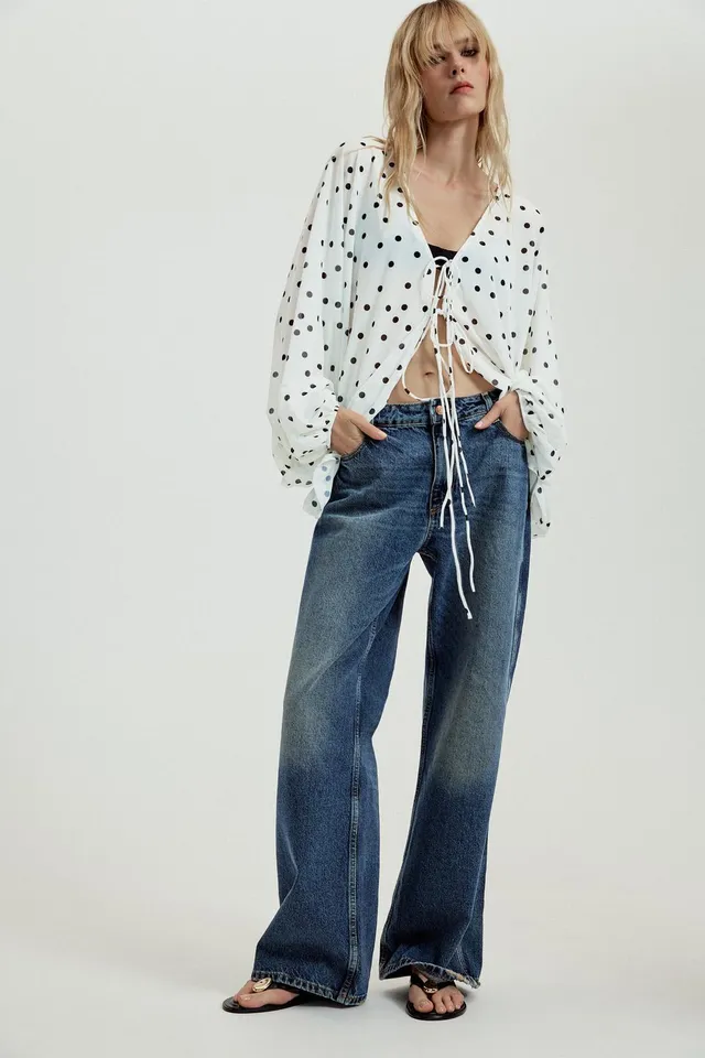 Puff Sleeve Crepe Top