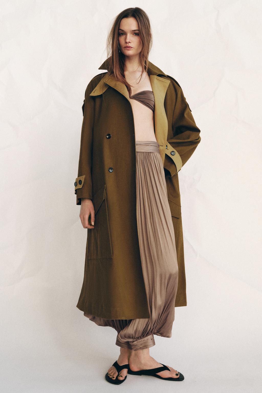 TRENCH طويل ممزوج ZW COLLECTION