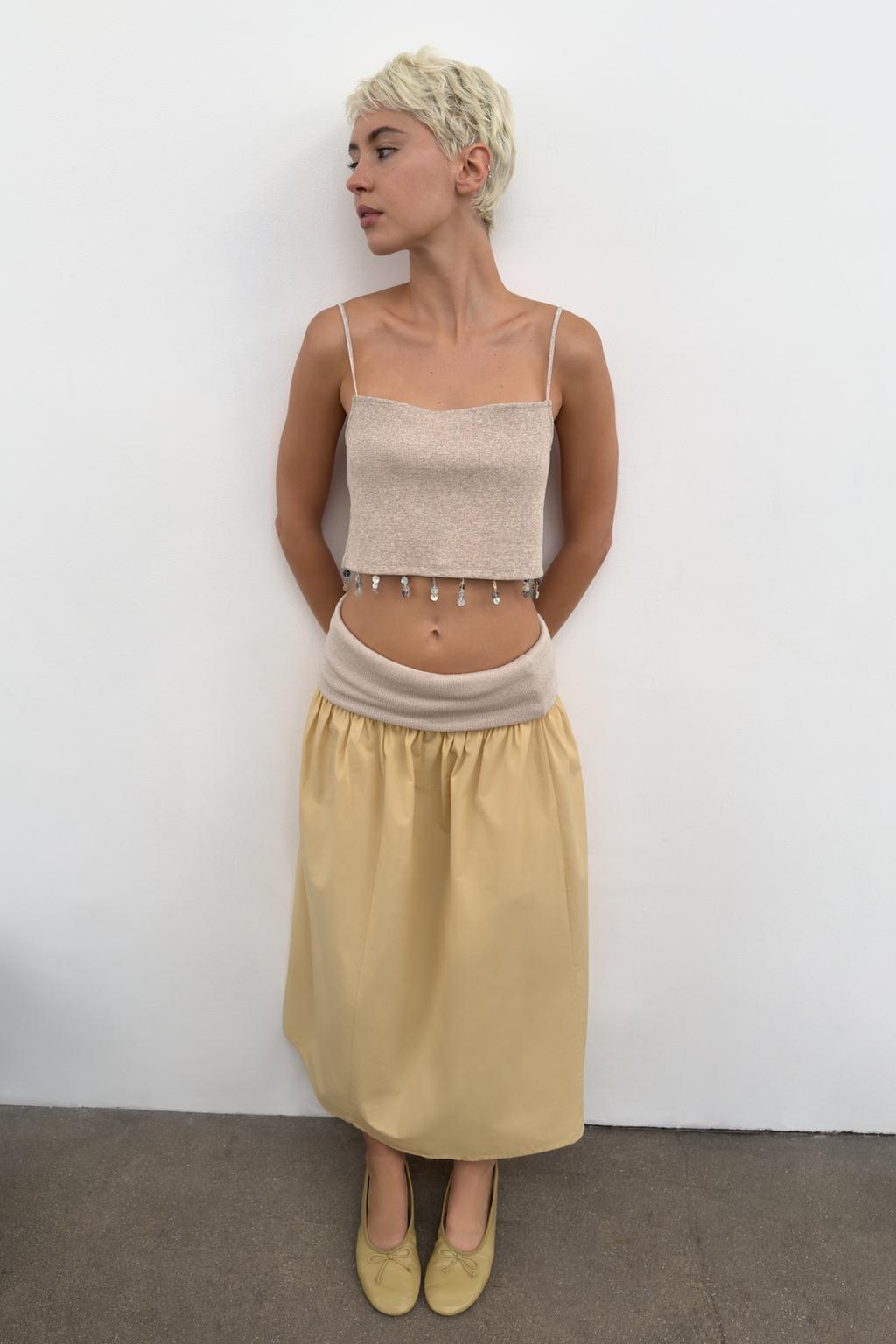 Contrast Fajin Skirt