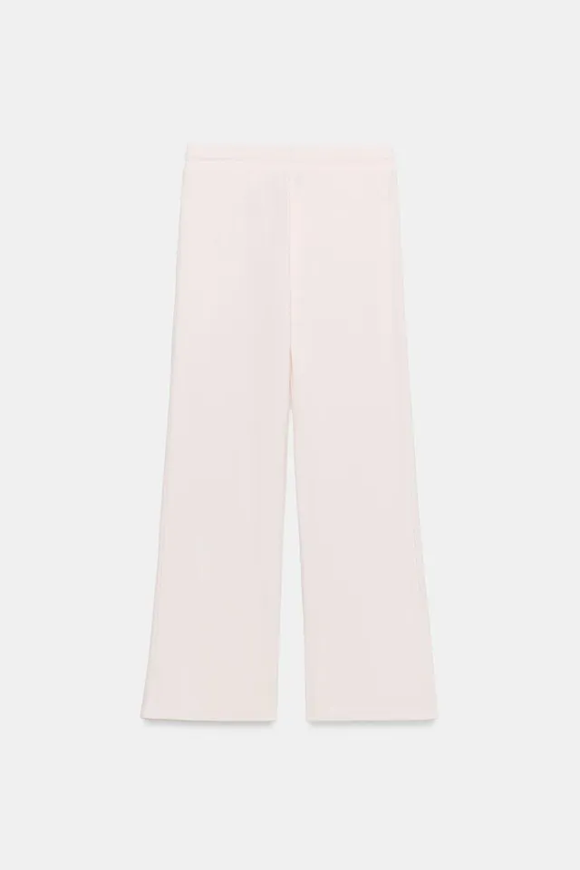 Ribbed Cotton-Modal Straight-Leg Trousers with Elastic Drawstring Waist – image 8