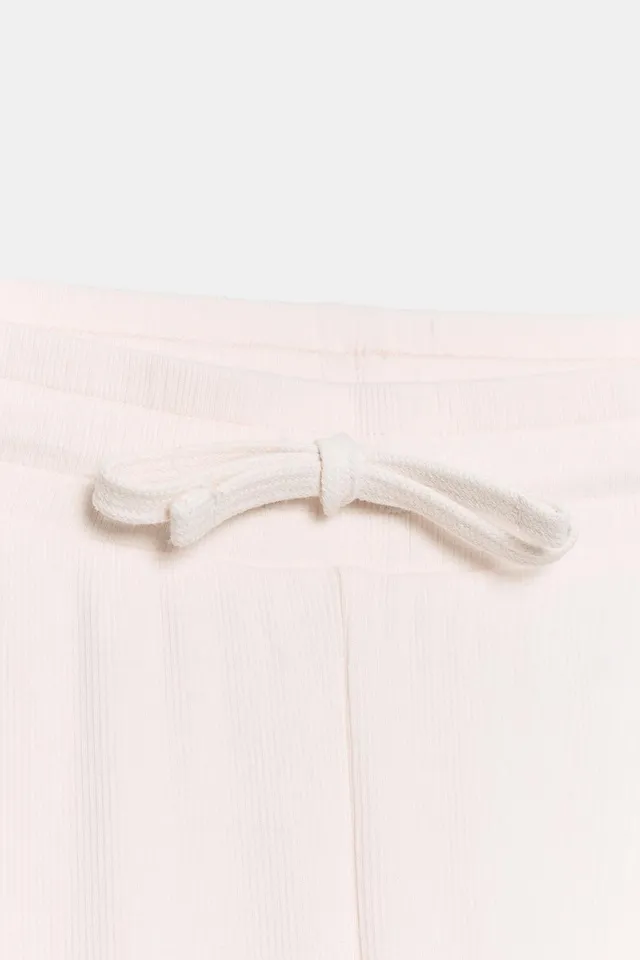 Ribbed Cotton-Modal Straight-Leg Trousers with Elastic Drawstring Waist – image 9