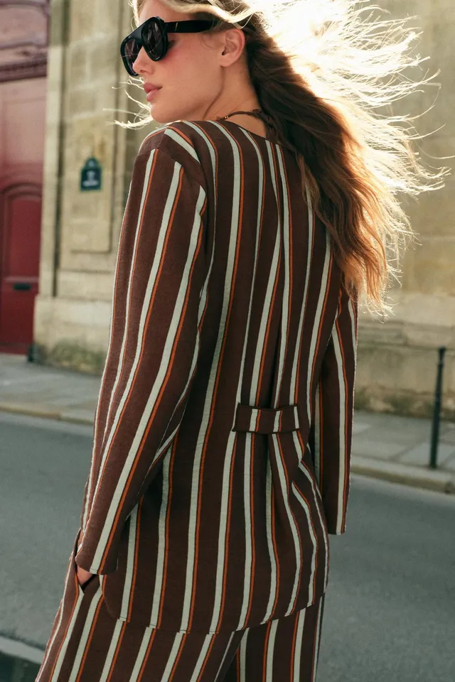 Striped Wrap Jacket – image 5