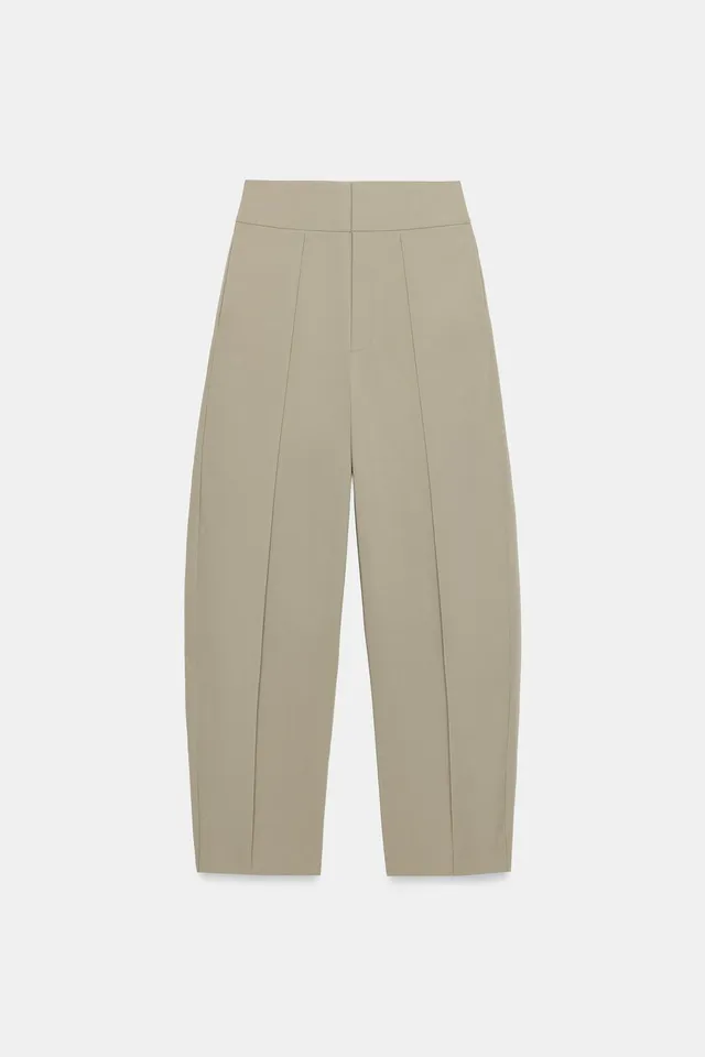 High-Waist Balloon Trousers with Front Pleats and Concealed Pockets – image 5
