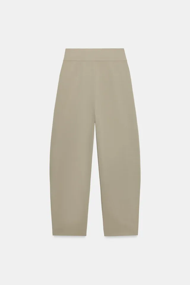 High-Waist Balloon Trousers with Front Pleats and Concealed Pockets – image 6