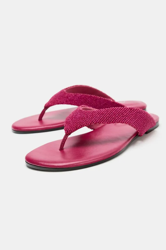 Beaded Flat Sandals – image 5