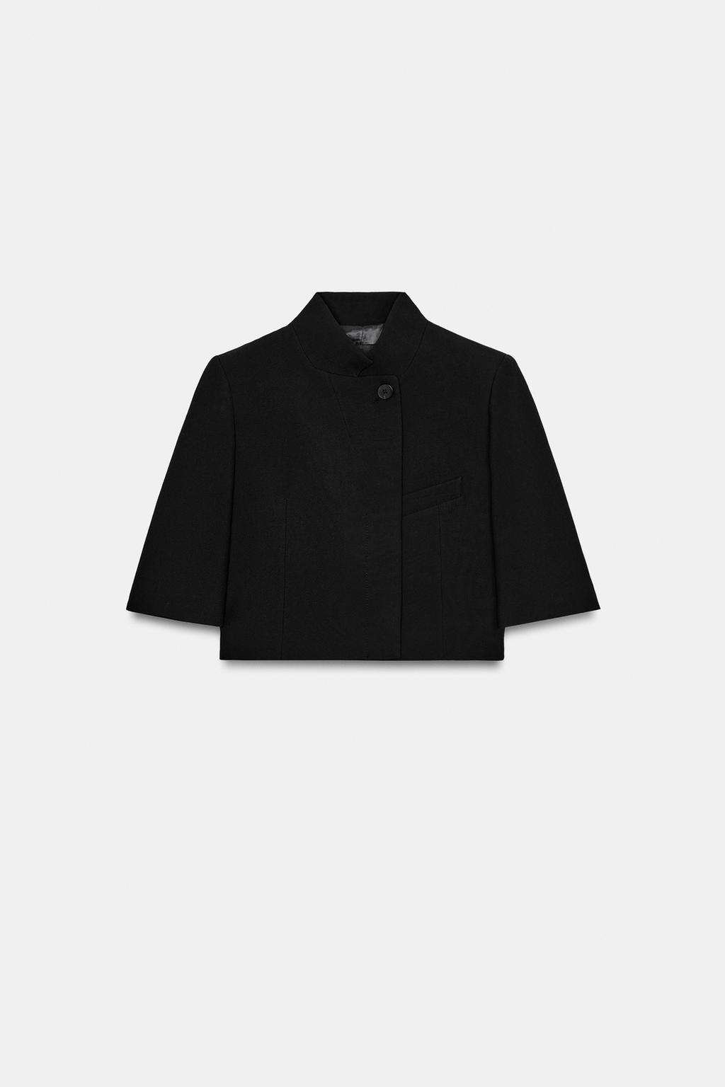 BLAZER CROPPED بأكمام قصيرة مجموعة ZW