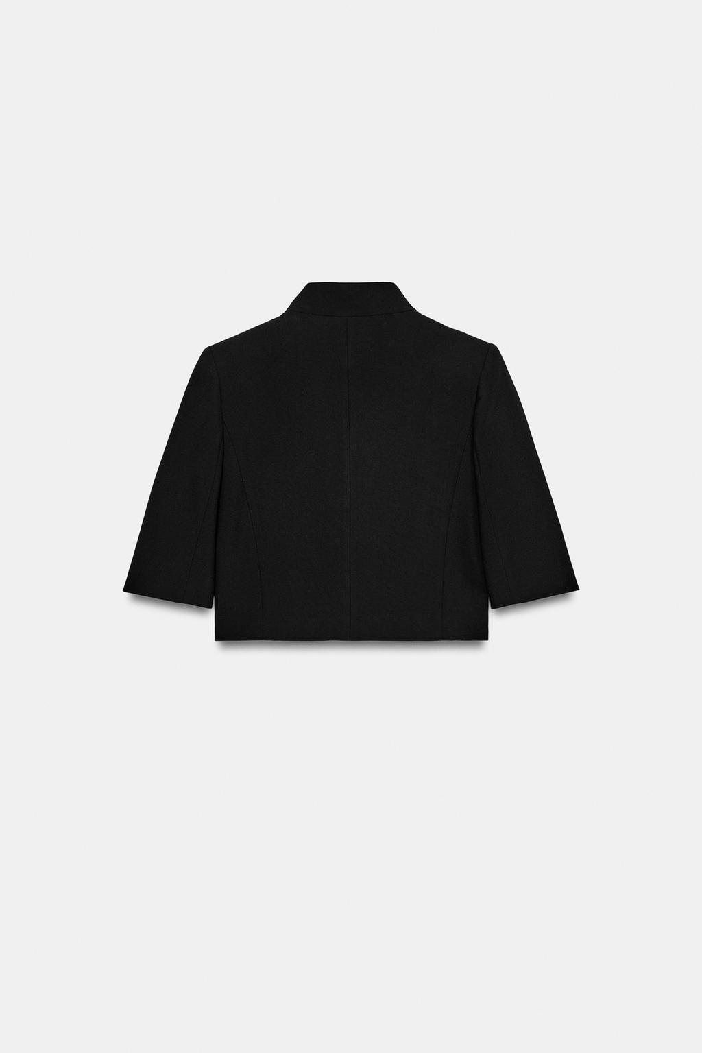 BLAZER CROPPED بأكمام قصيرة مجموعة ZW
