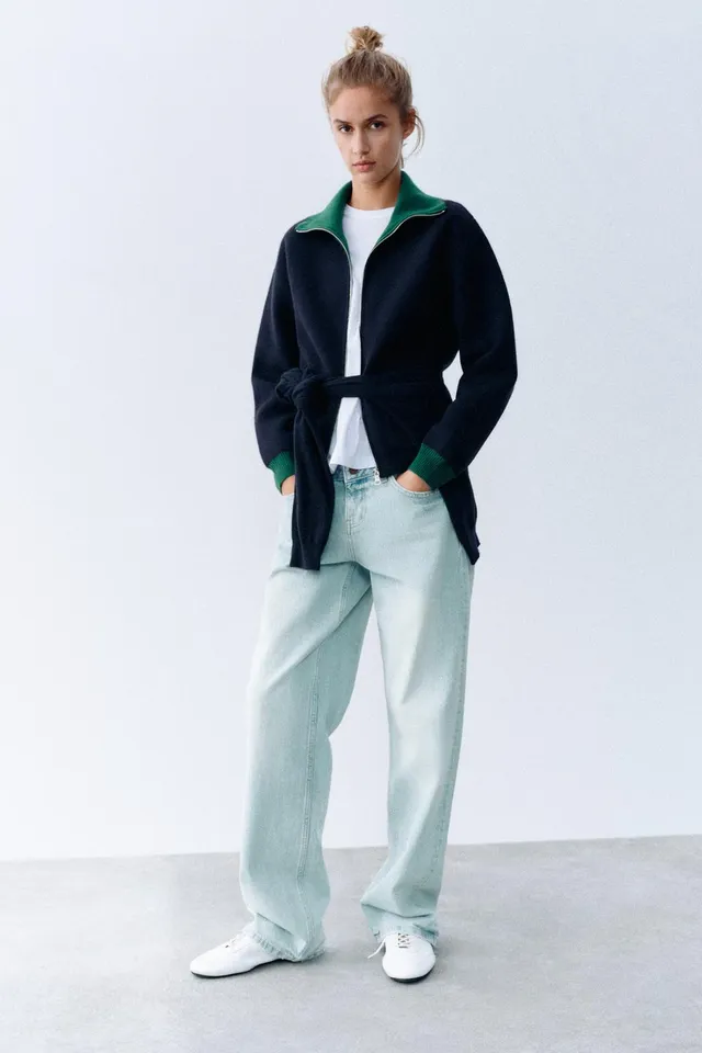 ZIP-UP KNIT CARDIGAN