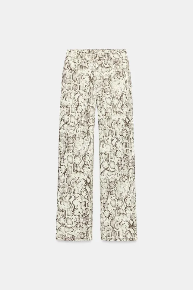JEANS Z1975 STRAIGHT HIGH-WAIST LONG LENGTH ANIMAL PRINT – image 8