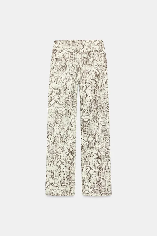 JEANS Z1975 STRAIGHT HIGH-WAIST LONG LENGTH ANIMAL PRINT – image 9