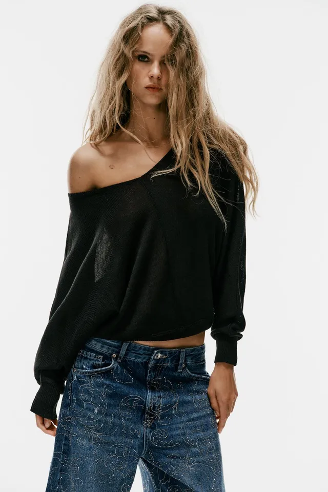 TR BAGGY MID-WAIST SHINY JEANS – image 2