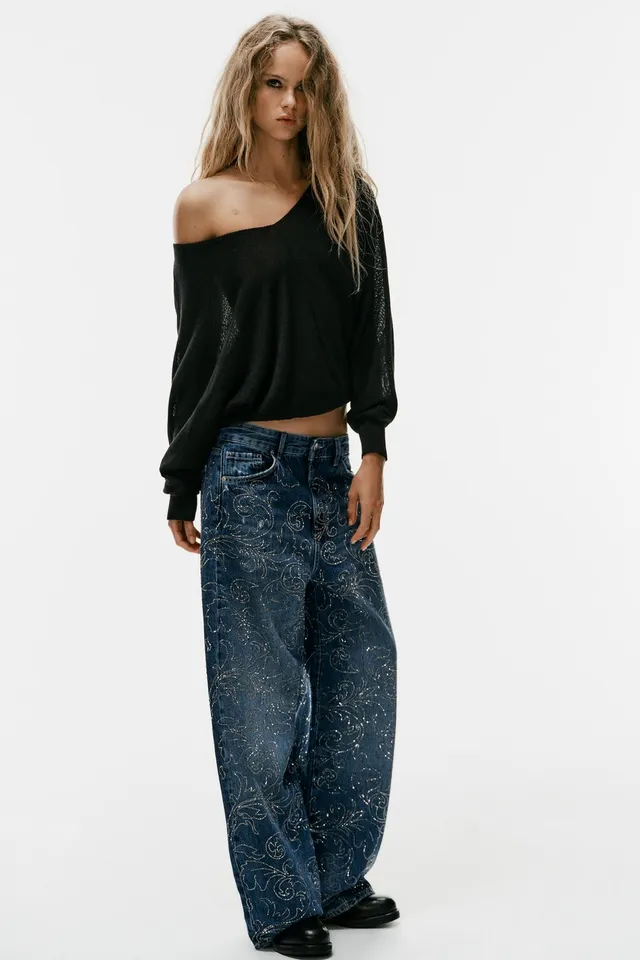 TR BAGGY MID-WAIST SHINY JEANS – image 4