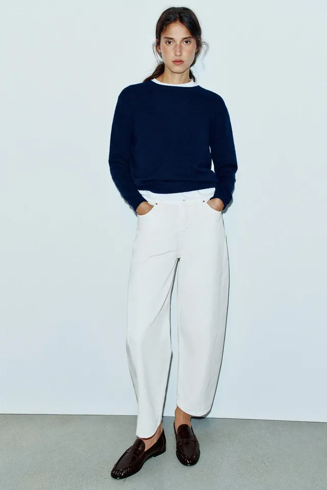 Z1975 HIGH-WAIST BARREL SEAMED JEANS