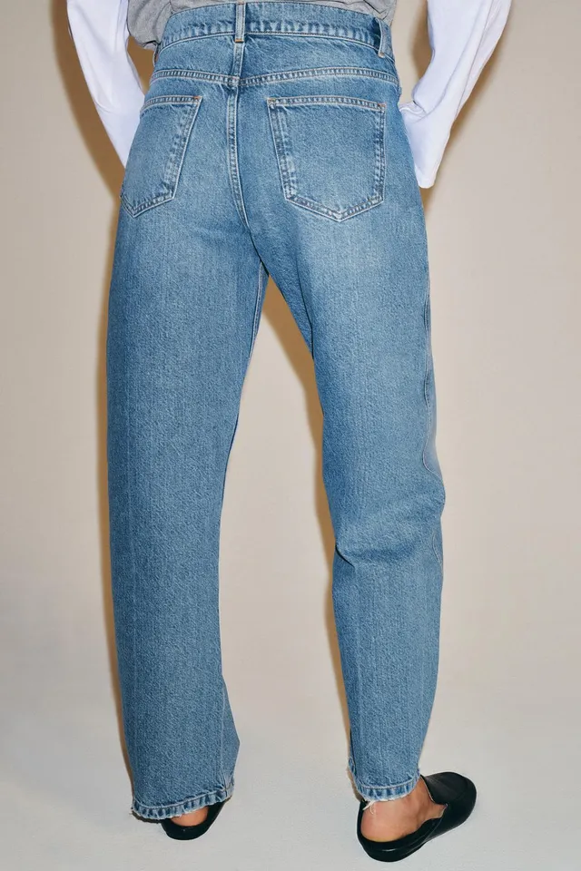 ZW COLLECTION CURVED STRAIGHT MID-WAIST JEANS – image 3