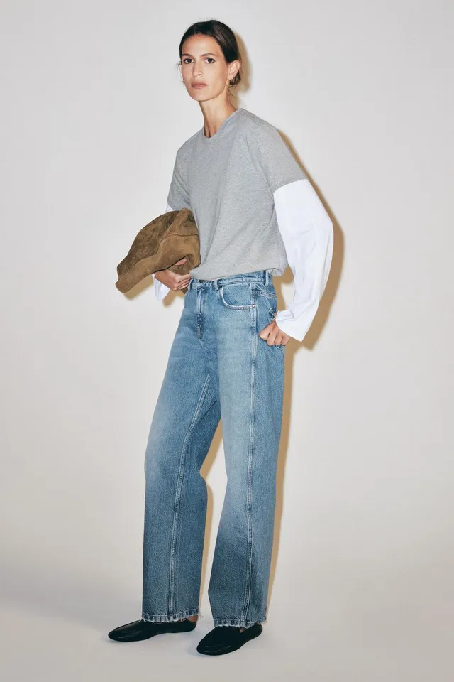 ZW COLLECTION CURVED STRAIGHT MID-WAIST JEANS – image 4