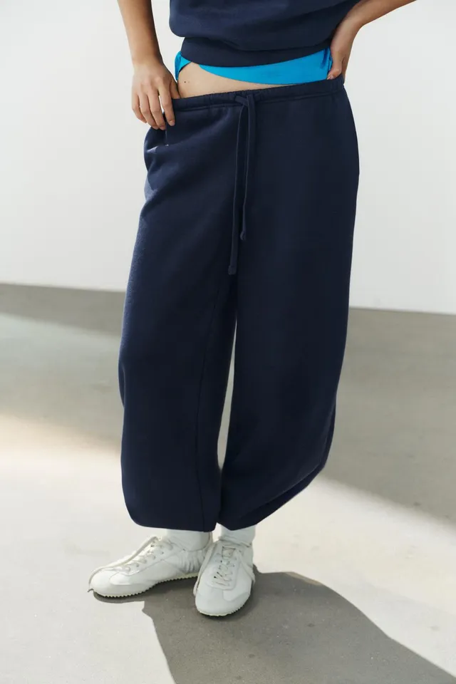 BASIC STRAIGHT PLUSH TROUSERS WITH ADJUSTABLE HEM – image 2