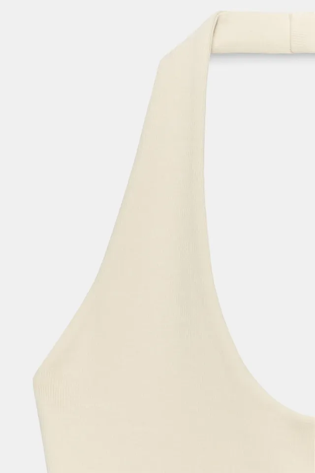 ROUNDED HEM HALTER TOP – image 8