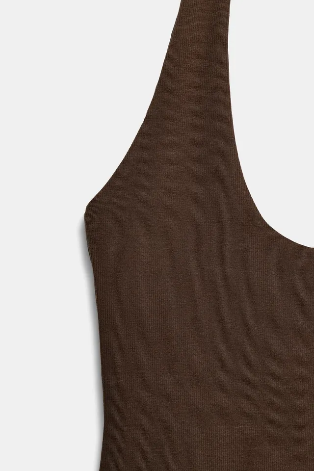 ROUNDED HEM HALTER TOP – image 7