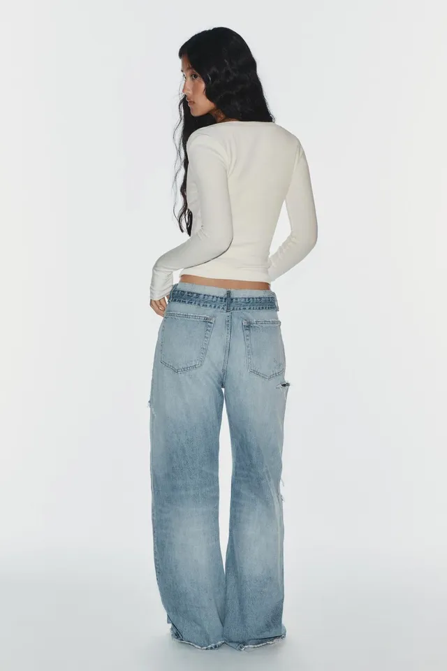TRF MID-WAIST FOLDED WAISTBAND JEANS – image 5